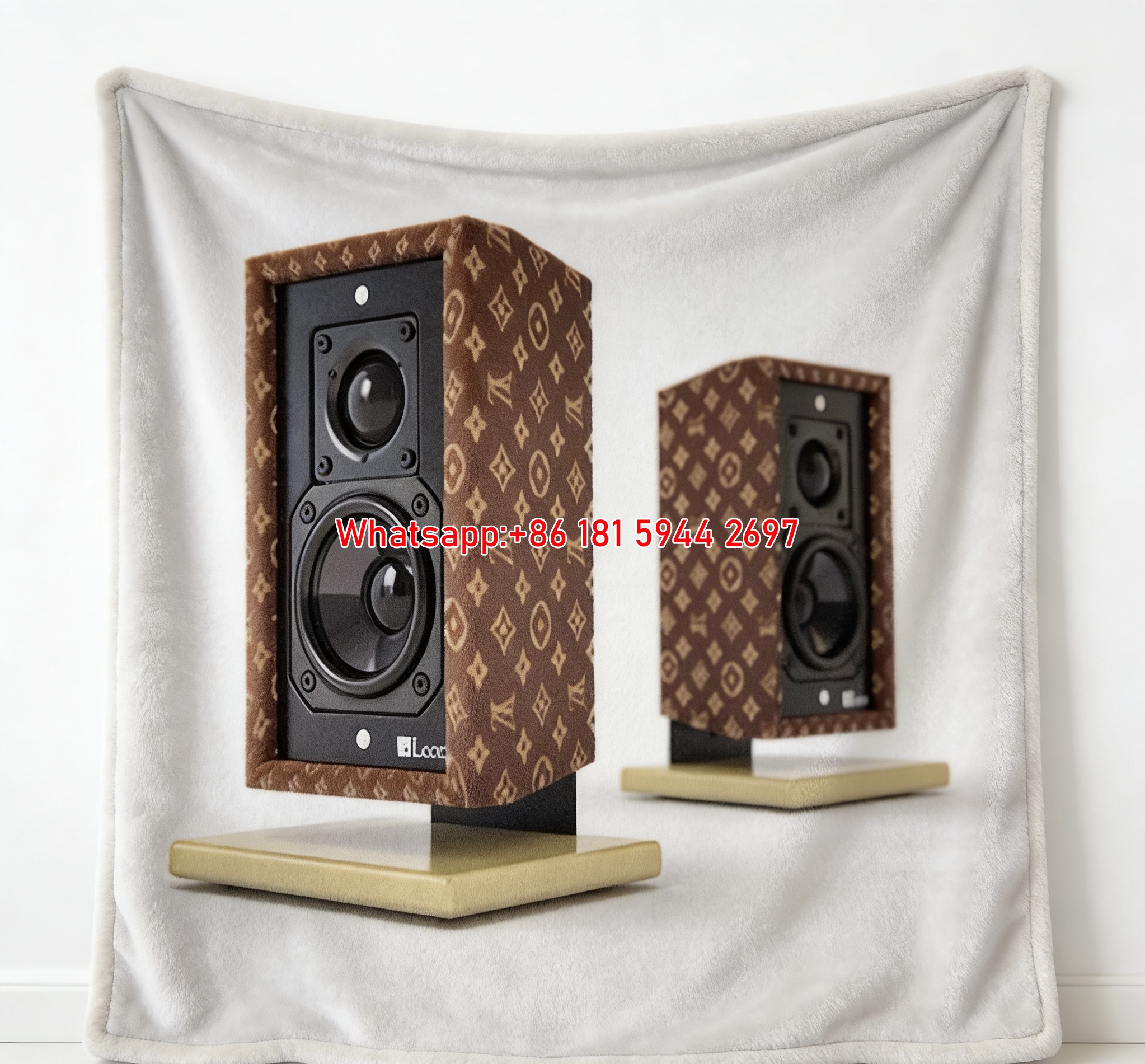 Luxury Monogram Speaker Flannel Throw Blanket 261